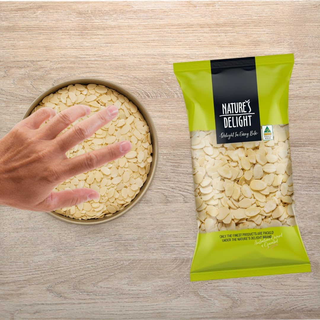 Nature&rsquo;S Delight Australian Blanched Almond Flakes 375G &ndash; Sliced Almonds for Baking & Cooking | Premium Natural Almond Nuts image number 2