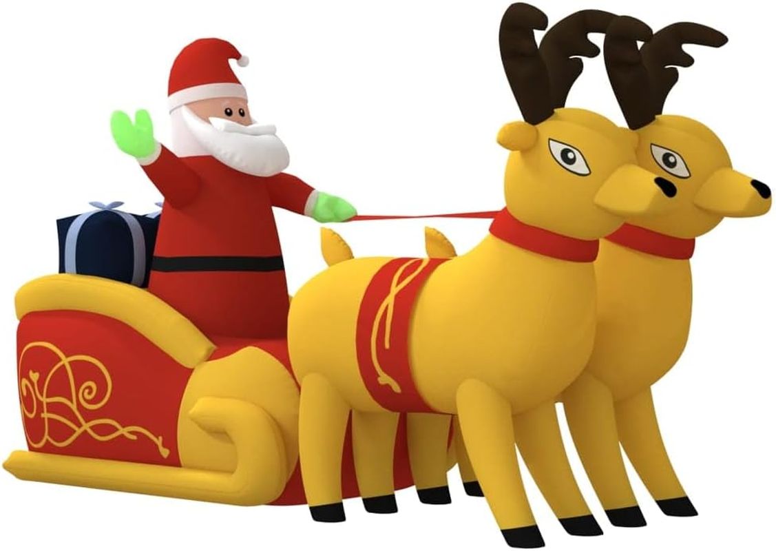 Christmas Reindeer, Xmas Light up Reindeer Outdoor Yard Christmas Decoration Christmas Inflatable Santa and Reindeer Decoration LED 130 Cm image number 2
