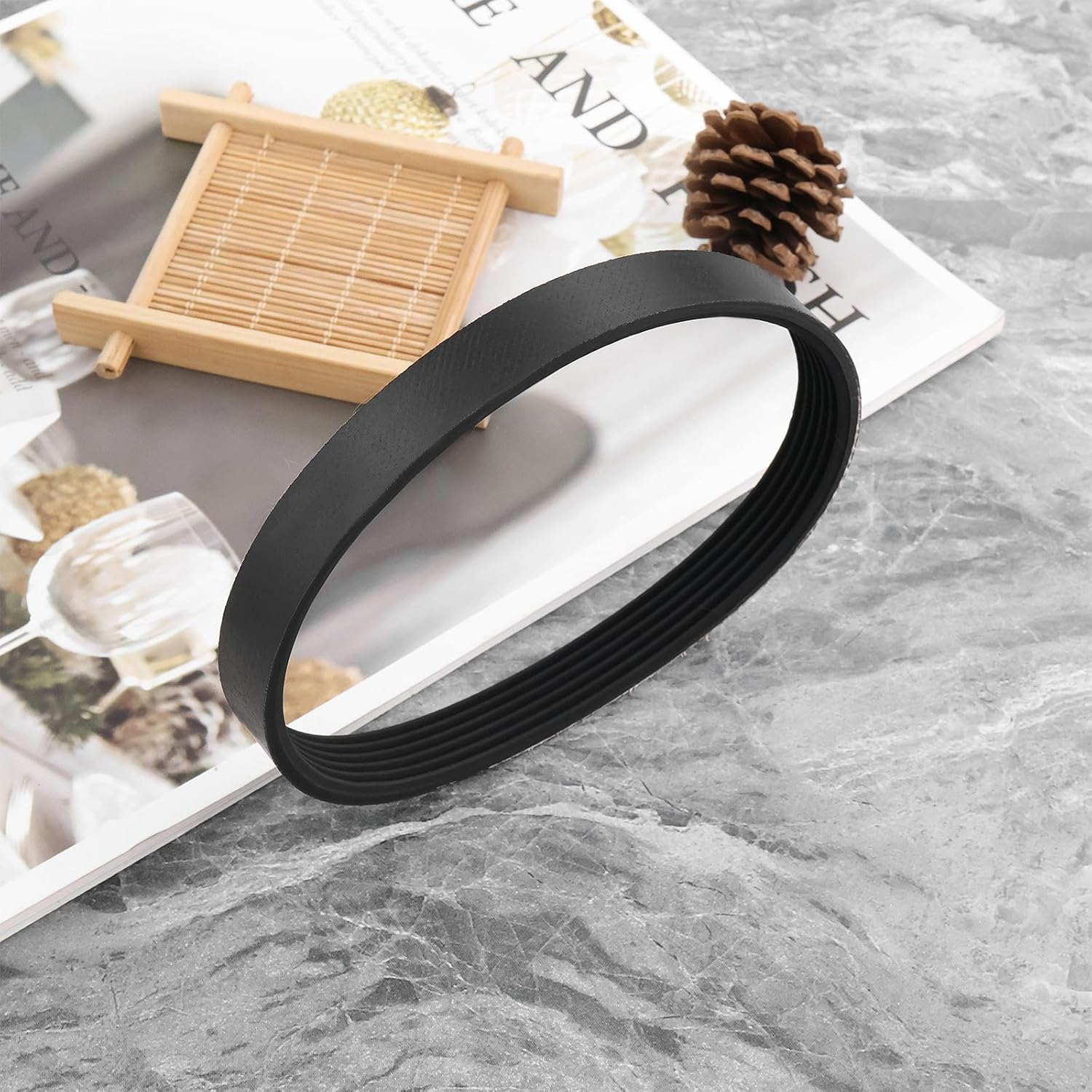 Emagtech 1Pc 6PJ348 Lawn Mower Rubber Drive Belt Electric Planer Synchronous Belt Circumference 348Mm Width 14Mm Suitable for Most Lawn Mowers image number 3