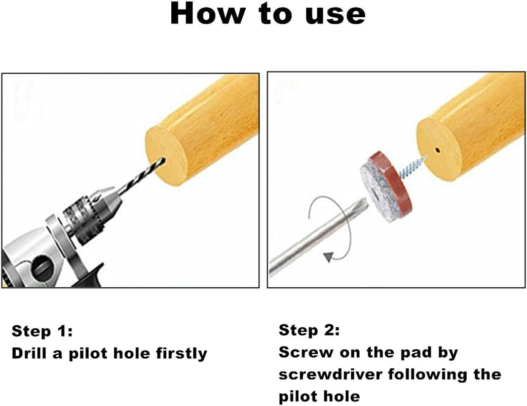 40Pcs Furniture Glide,Screw-On Felt Pad Slider Floor Protector for Wooden Leg Feet of Chair Tabel Sofa(&Phi;28Mm or 1.1",White) image number 5