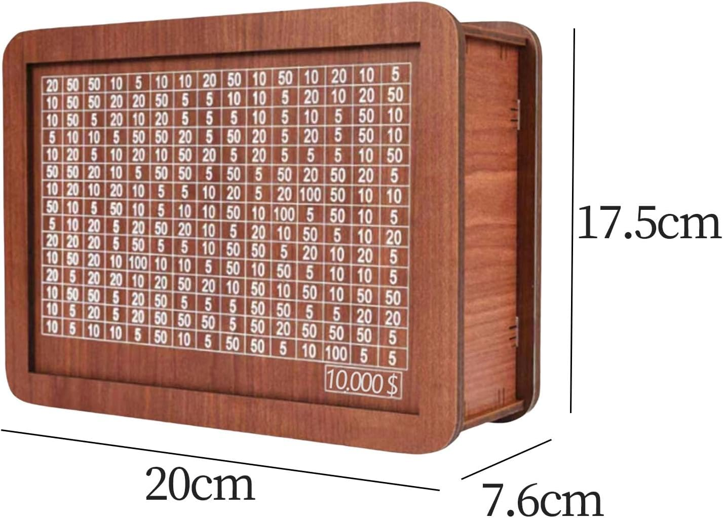 Wooden Money Box Money Saving Box with Counter with Numbers Piggy Bank for Boys Girls, 10000 Dollar image number 1