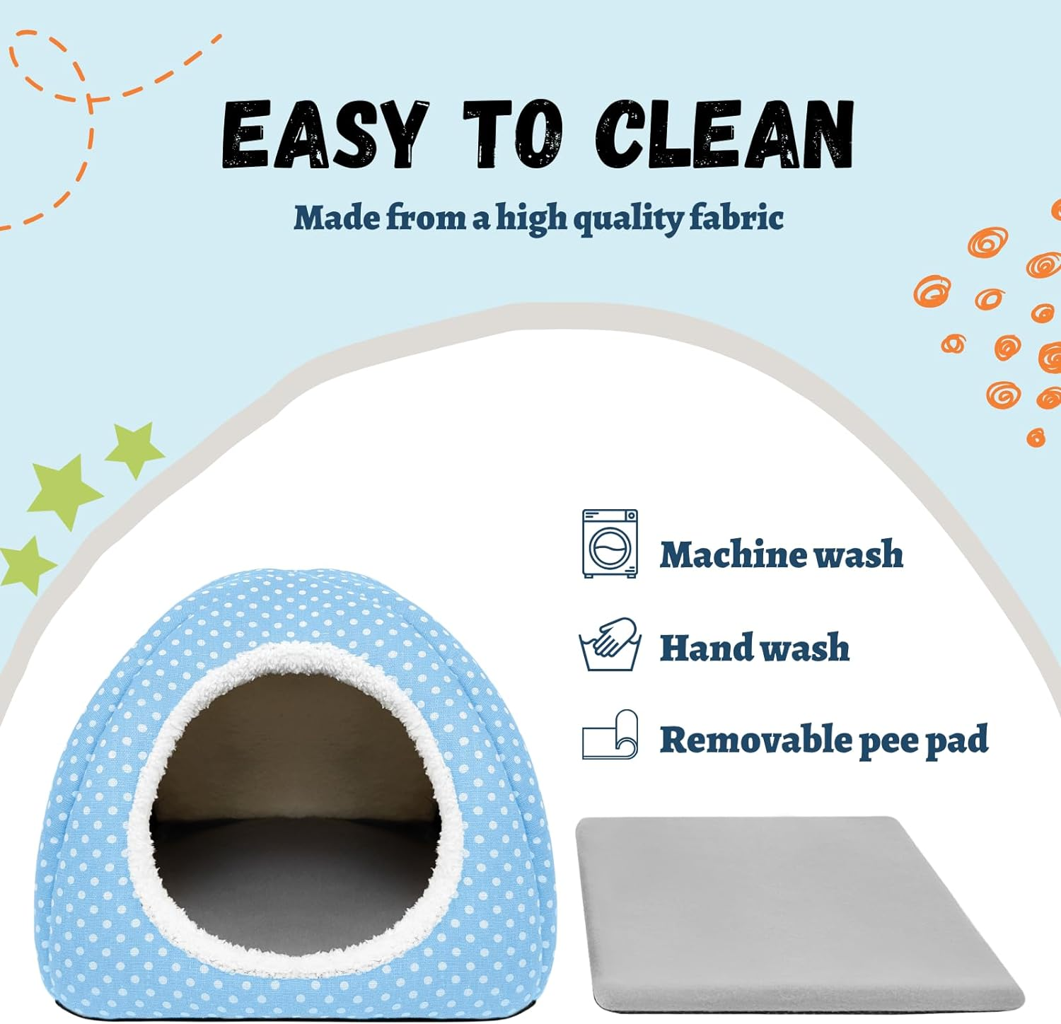 2 Pack Rabbit Hideout Large Bunny Bed Washable Rabbit House and Hideout Fleece Guinea Pig Hiding Hut for Indoor Bunnies Small Animal Hideaway