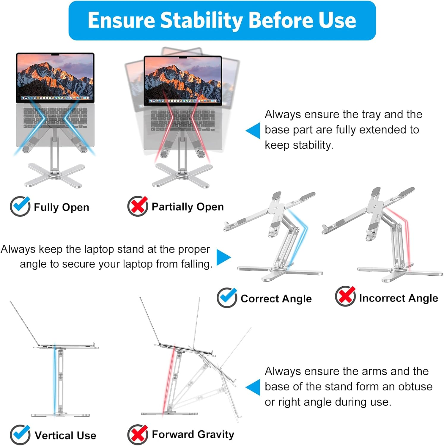 OMOTON 360&deg; Rotating Laptop Stand Riser for Desk, Ergonomic Foldable Computer Stand Adjustable Height Angles for Collaborative Work, Easy Storage Fit Macbooks,All Laptops up to 16 Inches, Silver image number 1