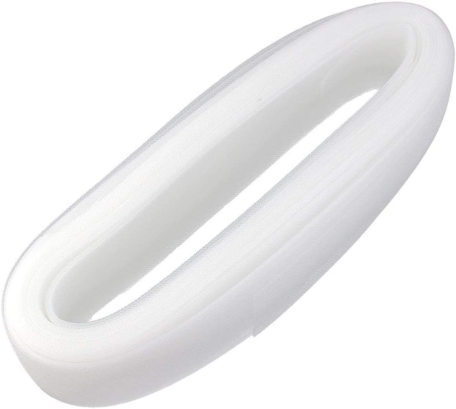 Yolyoo 50 Yards Stiff Polyester Horsehair Braid for Sewing Wedding Dress Formal Dress Accessories(White, 2 Inch Width) image number 3