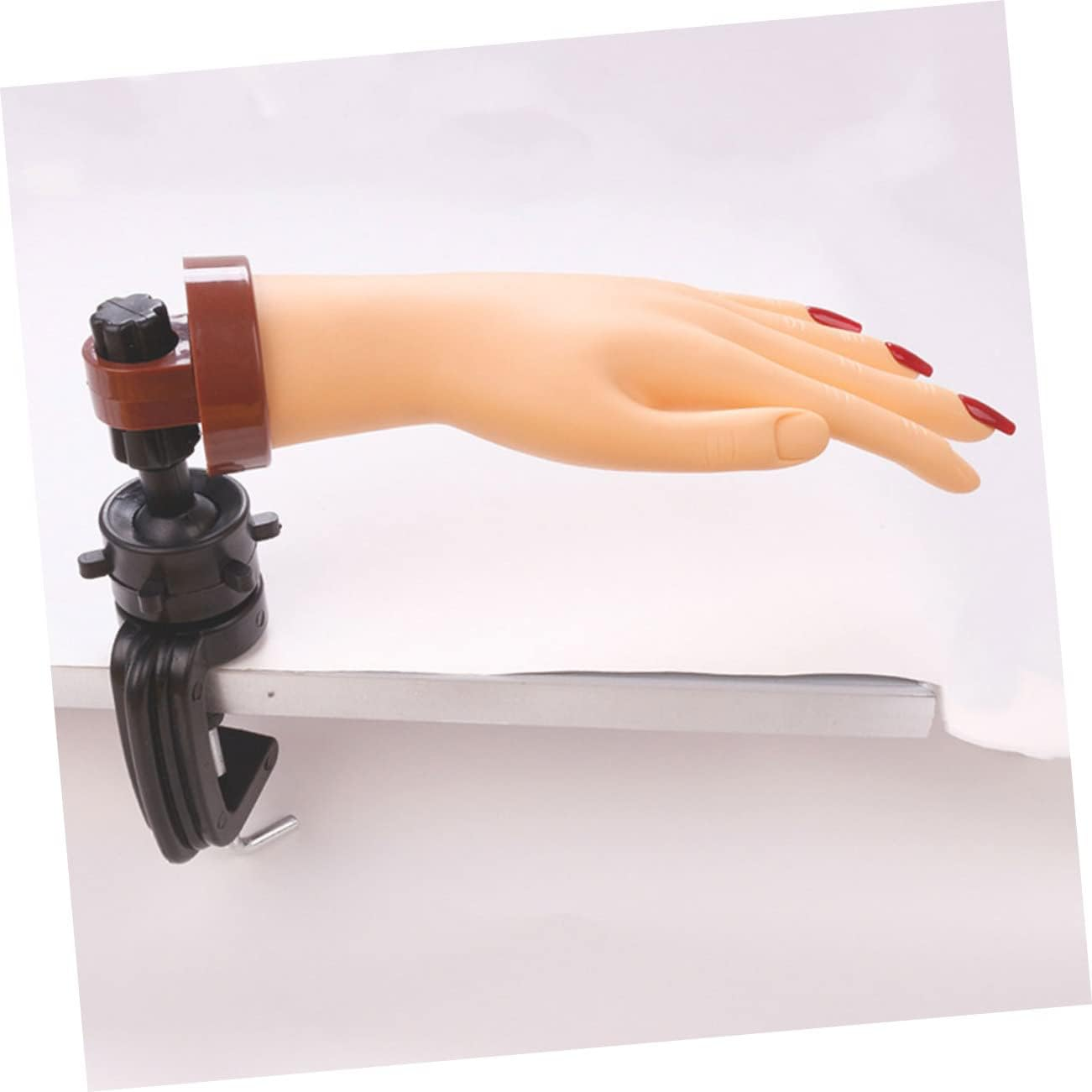 Flexible Nail Practice Hand Model with Stand, Realistic Soft Fake Manicure Training Tool for Professional Nail Art and Gel Design Users in Salon and Home Use image number 2