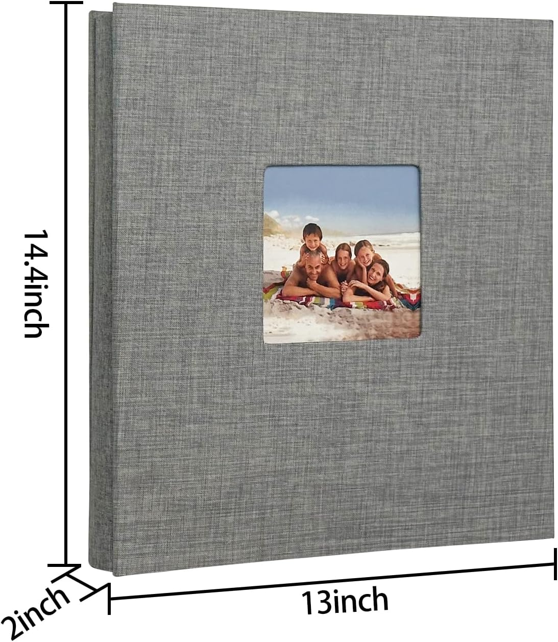 Linen Hardcover Photo Album 4X6 600 Photos Large Capacity for Family Wedding Anniversary Baby Vacation,Gray, 600 Pockets