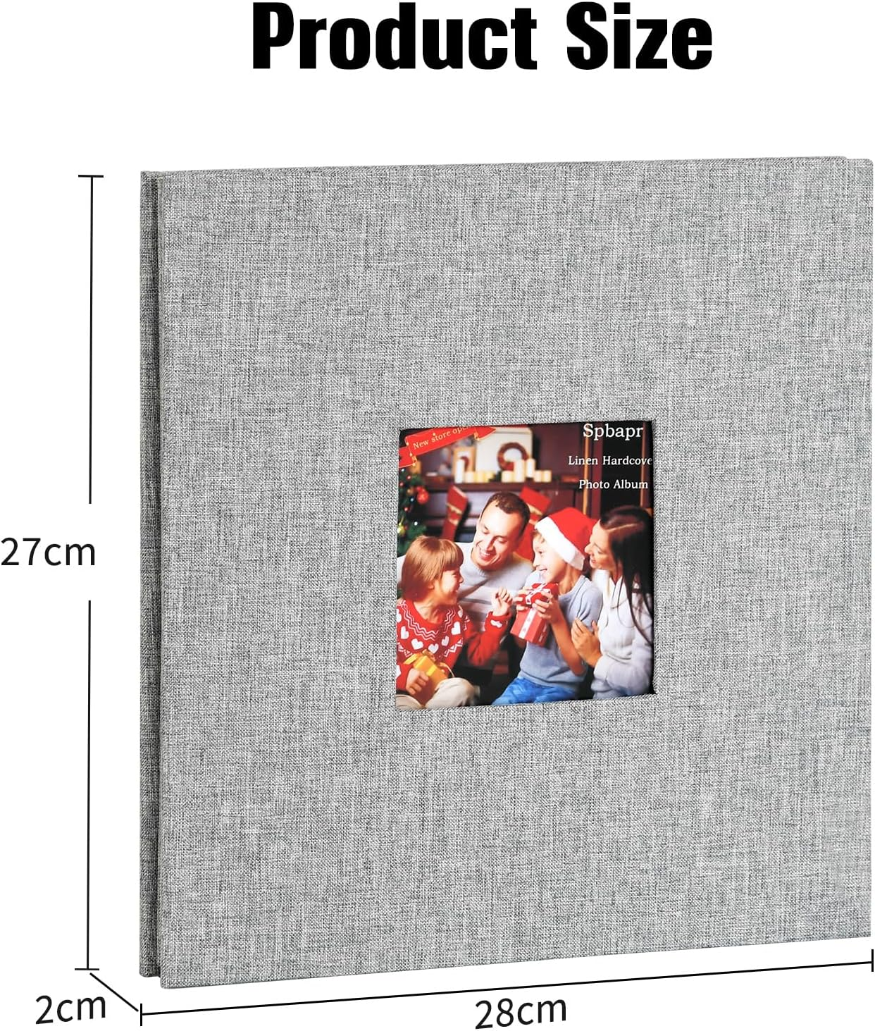 Large Photo Album Self Adhesive 40 Pages with Stickers, DIY Album Scrapbook for 3X5 4X6 5X7 8X10 Pictures (Grey) image number 6