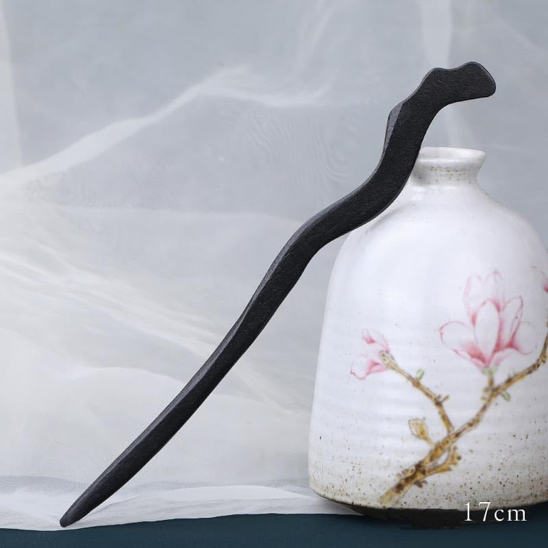 3 Pieces Wood Hair Sticks Japanese Hair Chopsticks Handmade Carved Hair Chopsticks Natural Ebony Black Sandalwood Pencil Hair Sticks Shawl Hair Pins for Women Girls Hair Styling Accessories