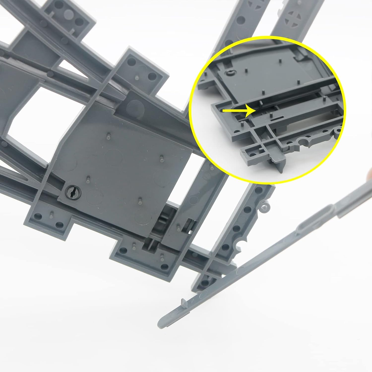 City Train Track - 2 Sets Track Switch Accessories Building Block, Road Flexible Rails Bricks Toys image number 1