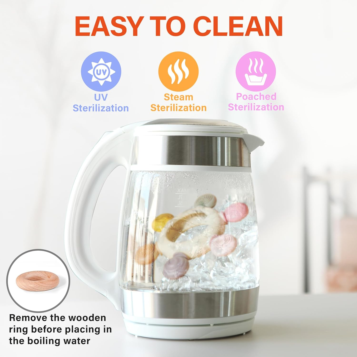 Baby & Toddler Teething Toys- Colorful Baby Teether Food Grade Silicone BPA Free Freezable Teether for Babies- Portable, Easy to Clean Chew Toy for 0-12 Months image number 5