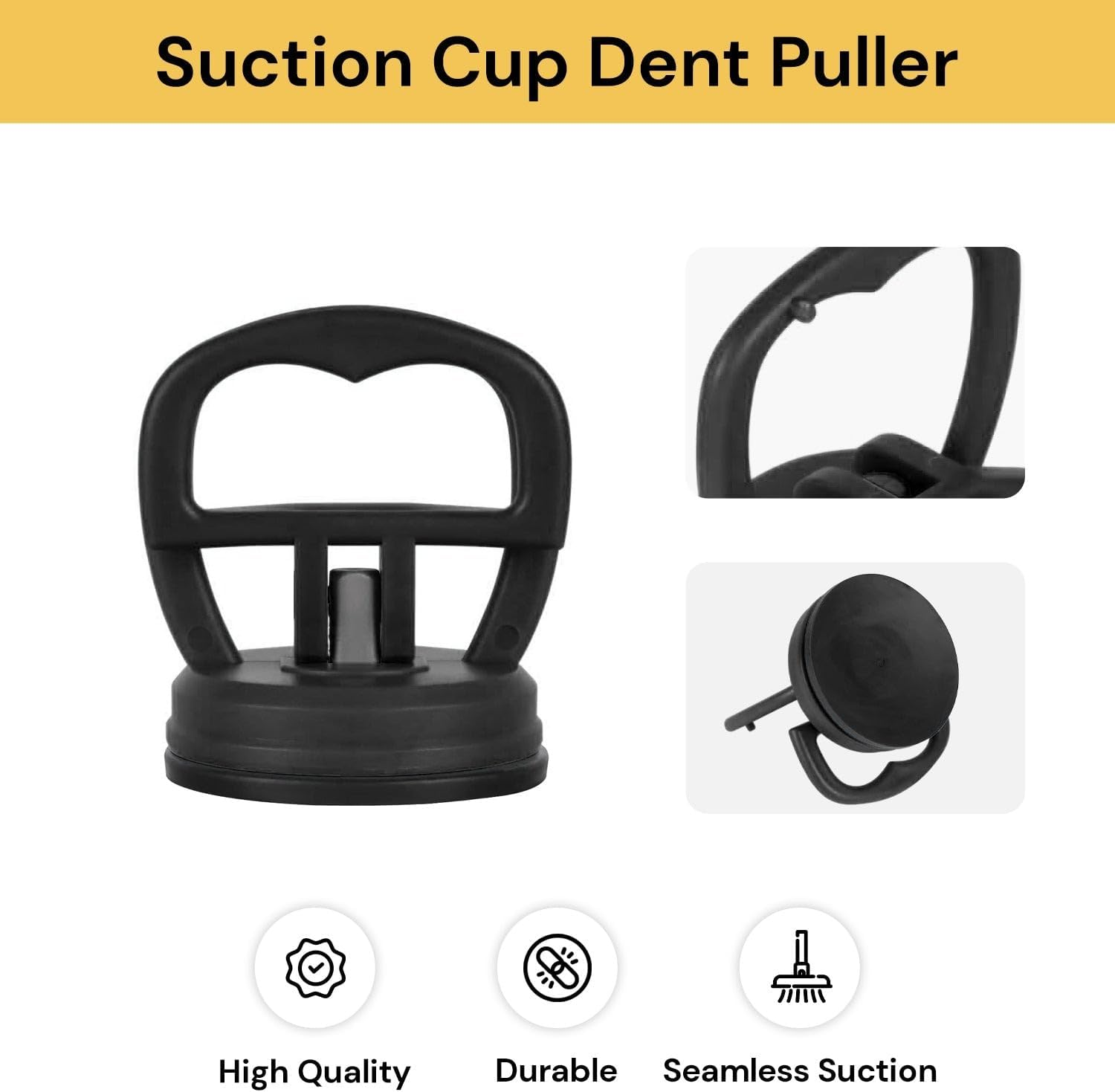 Ezonedeal Strong Car Dent Puller - Repair Auto Body Dent Removal Tools Car Dent Repair Kit Puller Useful Suction Cup for Tiles, Glass Lifting, Mirror, Objects Moving (Black)