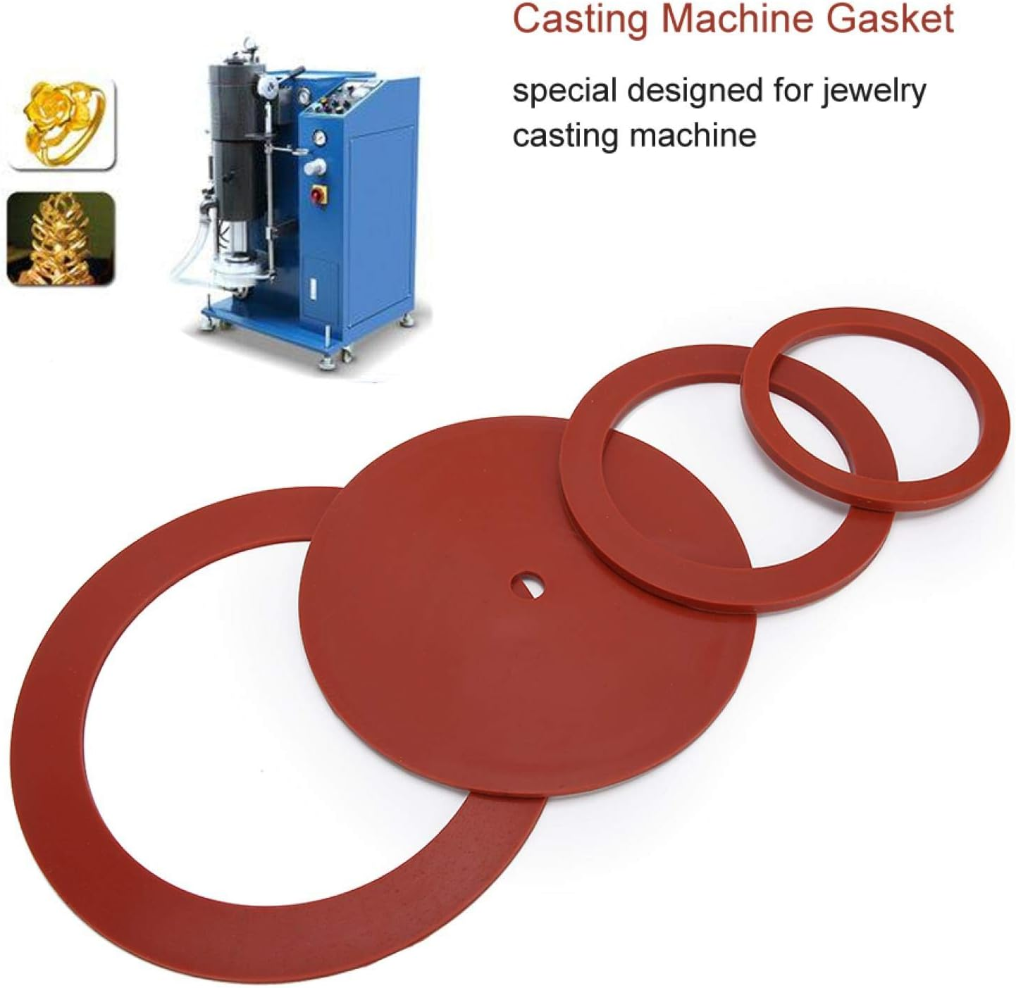 Vacuum Casting Gasket, Non-Deformation Classic Pro Gasket Seal O-Gasket for Jewelry Casting Machine image number 4