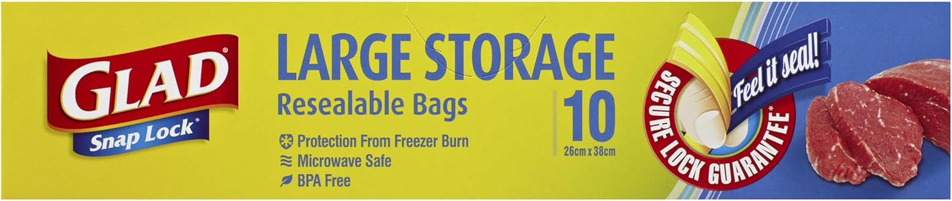 Glad Snap Lock Resealable Large Sandwich Bags, BPA Free, Microwave & Freezer Safe, 30 Count image number 4