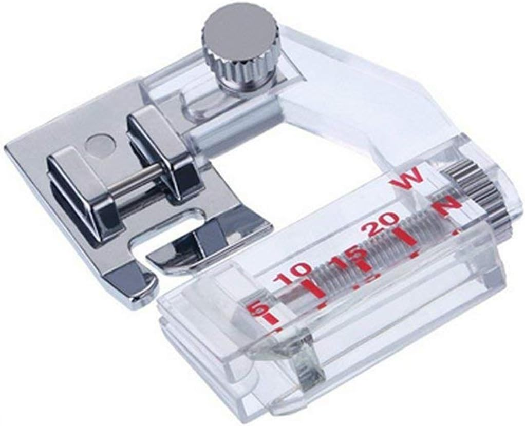 Adjustable Tap Bias Binder Foot for All Low Shank Snap-On Singer, Brother, Babylock, Euro-Pro, Janome, Kenmore, White, Juki, New Home, Simplicity, Elna and More! Adjustable Range from 5Mm to 20Mm image number 4