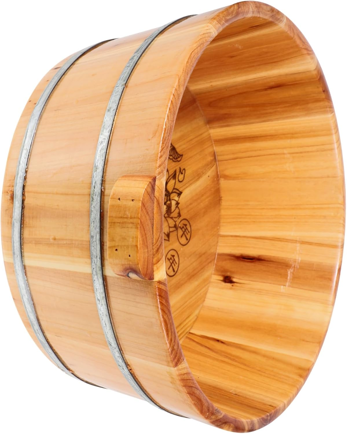 DOITOOL Wooden Foot Soaking Basin Spa Foot Spa Bath Barrel Feet Massage Bucket Foot Washing Tub for Home Spa Sauna Soak Pedicure Dead Skin Remover
