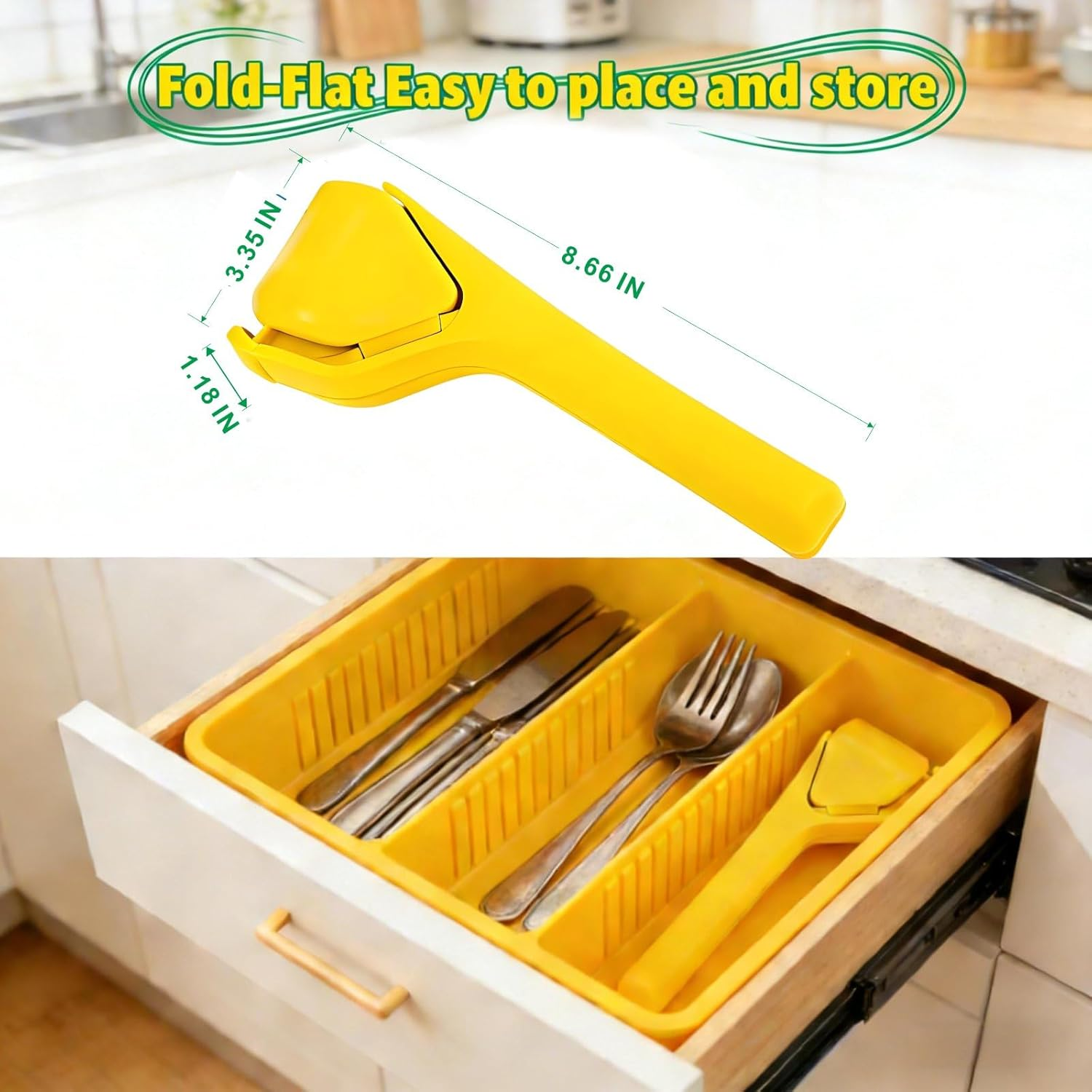 Lemon Squeezer, Effective at Squeezing Out Juice, Easy-To-Use, Very Sturdy, Lemon Juicer, Lime Squeezer, Citrus Juicers, Lemon Juicer Squeezer to Squeeze Lemons, Lime, Citrus, Orange(Yellow) - Green image number 7