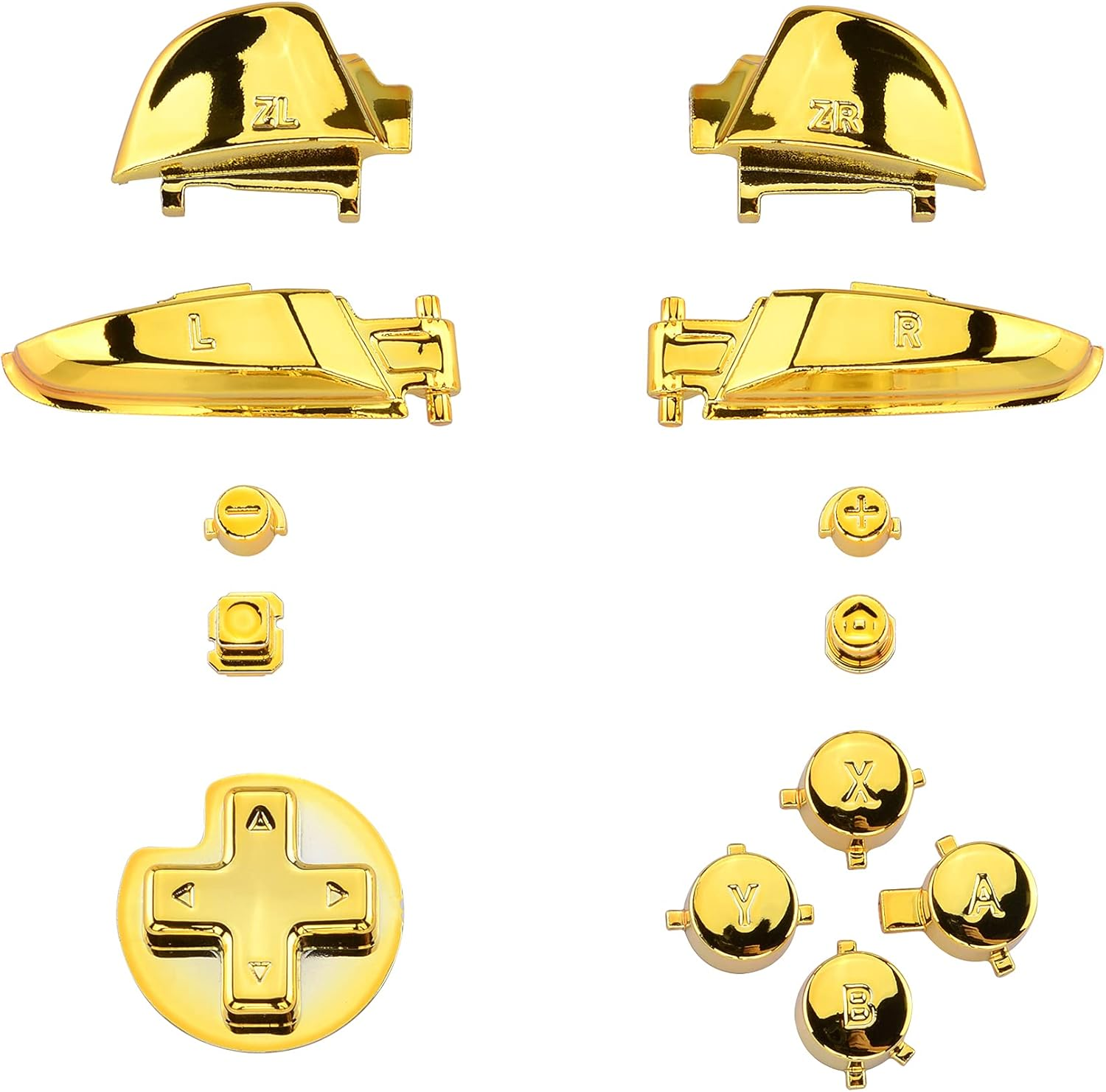 Extremerate Purple Blue Chameleon Repair ABXY D-Pad ZR ZL L R Keys for Nintendo Switch Pro Controller, DIY Replacement Full Set Buttons with Tools for Nintendo Switch Pro - Controller NOT Included