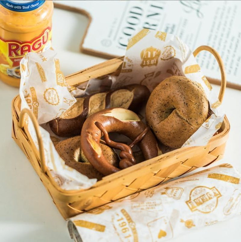 WADY 100 Sheets Food Grade Wrap Paper, Wax Paper Sheets for Food, Food Grade Wrap Paper Greaseproof Sandwich Wrap Paper, Baking Wrapping Paper Deli Paper,For Sweets Cakes Cheese Baking (Style Stamp) image number 2