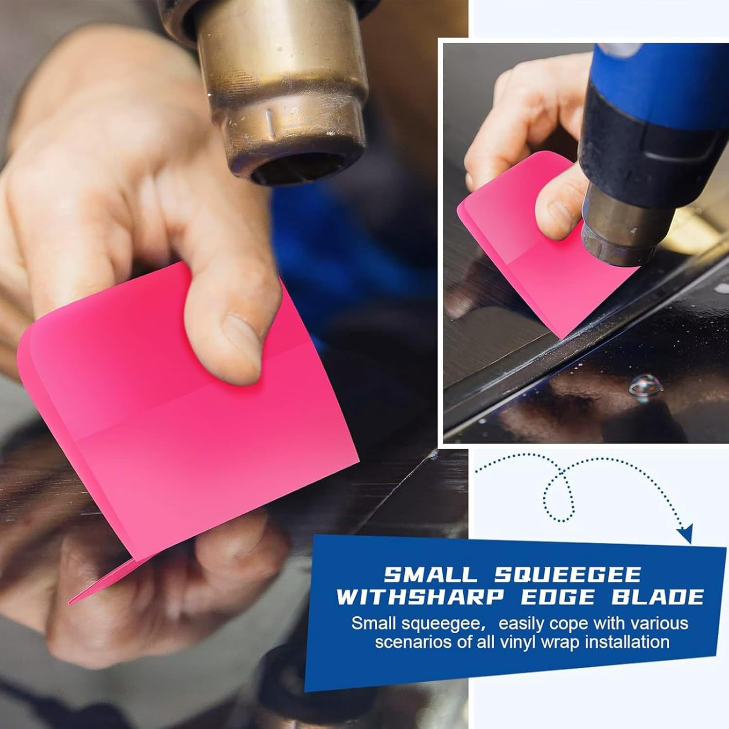 5 in 1 TPU Squeegee Kit, Anti-Scratch Soft Squeegee for Vinyl, Tint, Paint Protection Film, Window/Household Cleaning, Water Blade Scraper for Mirror & Surface Care image number 6