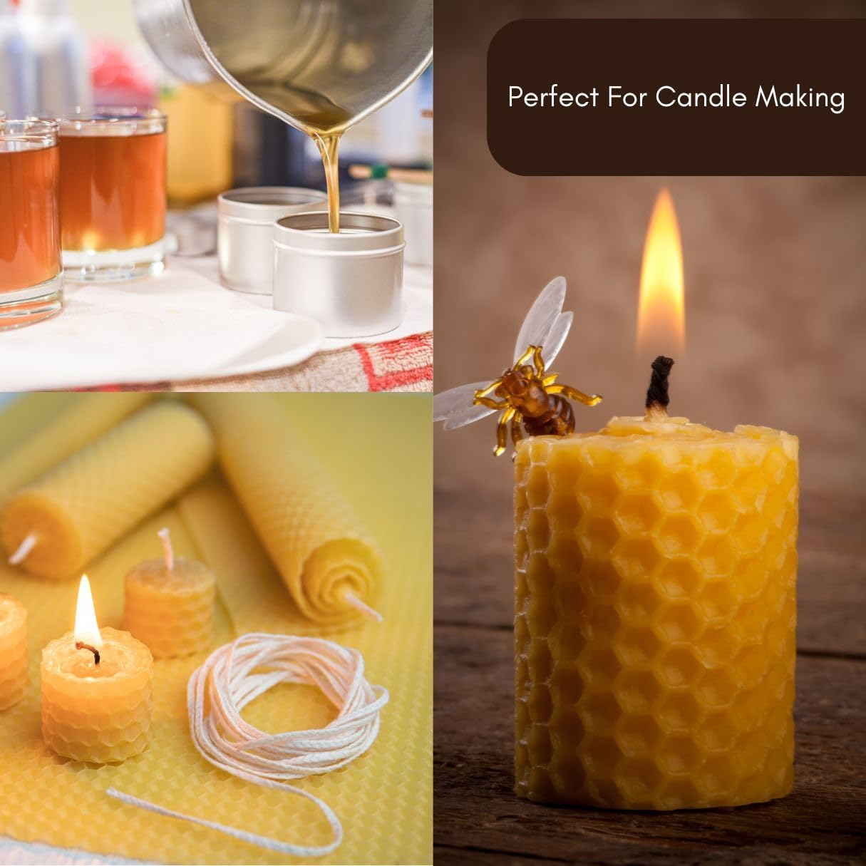 150G Beeswax Pellets, 100% Organic Beeswax, Beeswax for Candle Making, Body, Skin Care DIY, Lip Balm and Soap Making Supplies, Bees Wax Candle Wax 150G