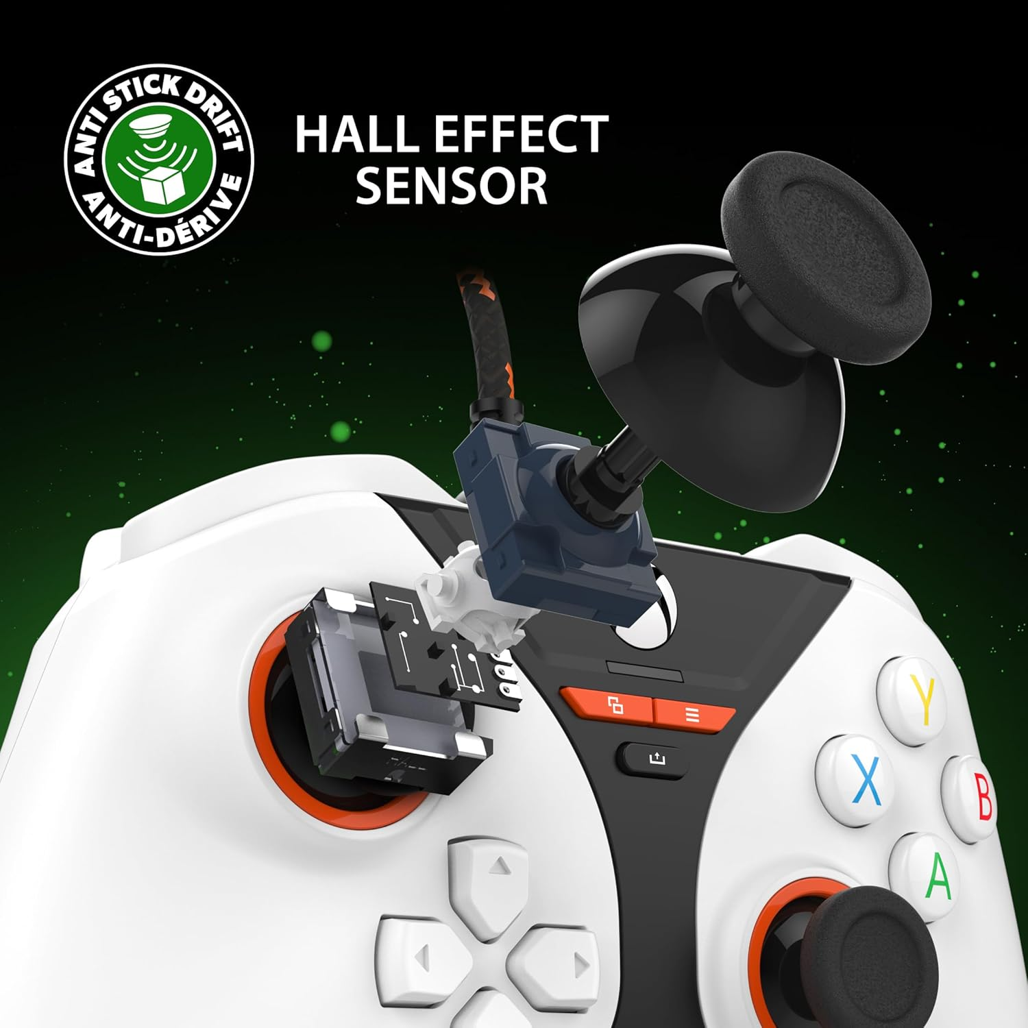 Snakebyte Gamepad Pro X&trade; Wired Xbox Controller Smart Gamepad for Windows Xbox 360 and Series X with Hall Effect Sensors Detachable USB-C Cable Paddles and 3.5Mm Headset Jack White - White  Black image number 4