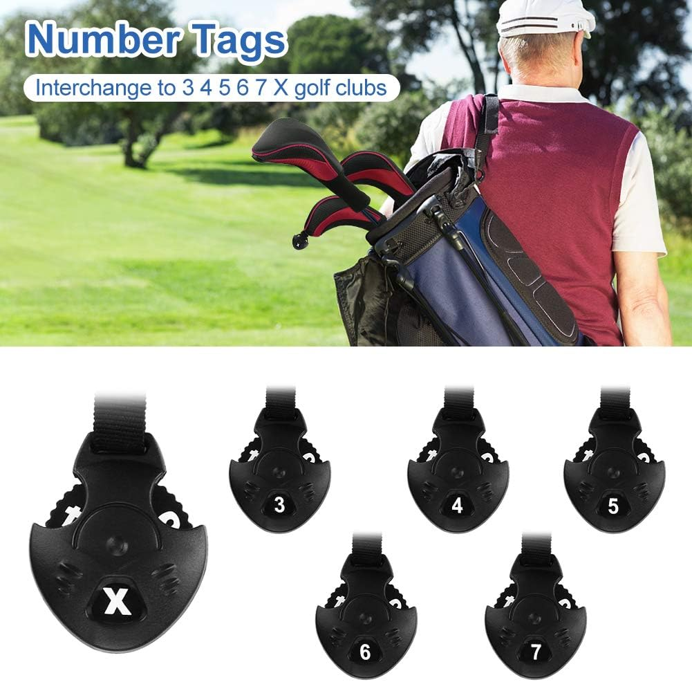 Number-One Golf Club Head Covers for Fairway Woods Driver Hybrids, 3Pcs Long Neck Mesh Golf Club Headcovers Set with Interchangeable No. Tags 3 4 5 6 7 X image number 6