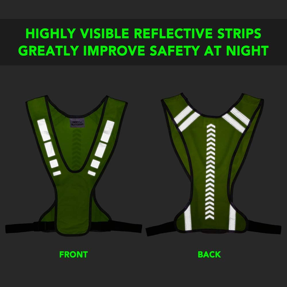 High Visibility Safety Vest Outdoor Sports Running Cycling Reflective Vest with Pocket