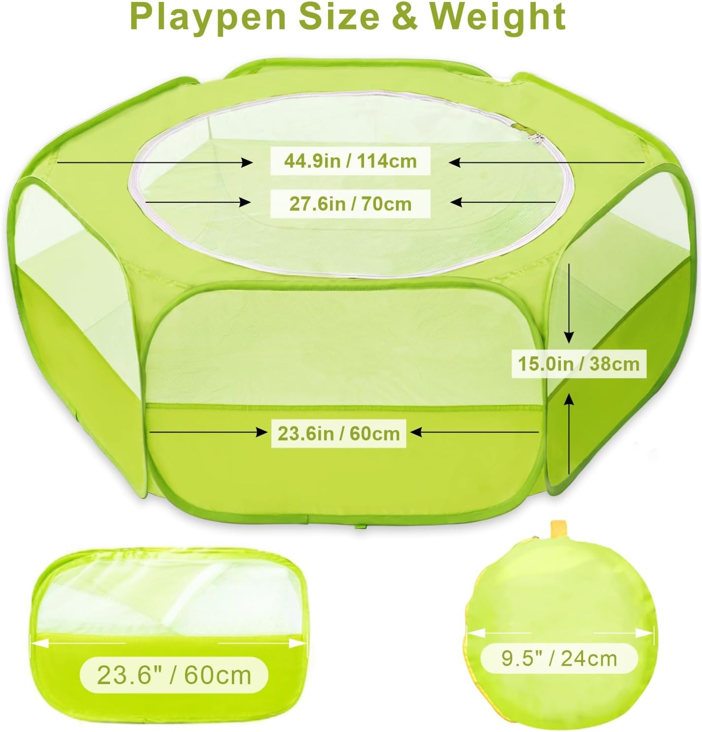 XIRGS Small Animal Playpen, Pet Playpen for Cat/Rabbit/Hamster/Guinea Pig/Bunny/Ferret/Kitten Toys Chick Brooder Box Cage Tent Pop up Play Pen with Cover, Portable Play Yard Indoor Outdoor Waterproof image number 3