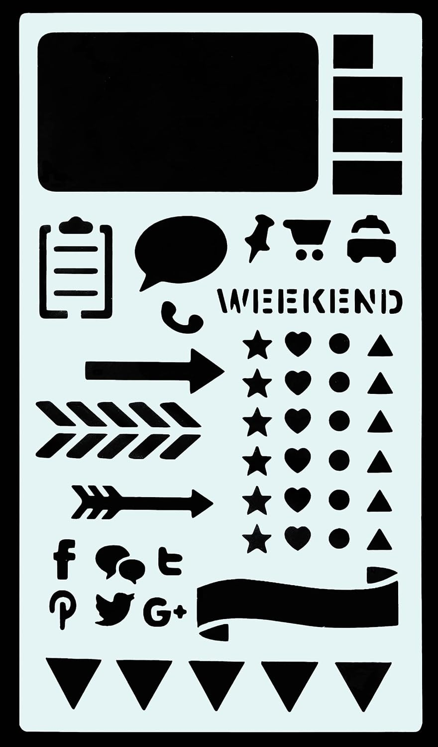 Dotted Journal Stencil Set (Over 300 Designs That Are Great for Bullet Journaling, Planners, and Notebooks)