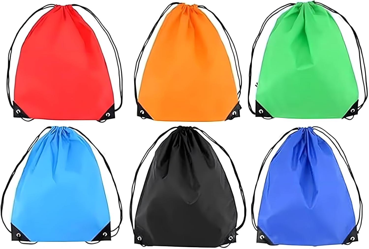 Drawstring Backpack String Bag,Gym Bag,Drawstring with Fitness and Exercise,Multicoloured Drawstring Backpack for Fitness, Multicoloured 6Pcs. image number 4