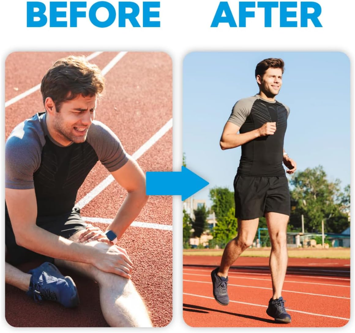 Natural Knee Pain Relief Device with Heat & Vibration, Kneemedy Knee Massager for Swelling Stiff Joints, Stretched Ligament and Muscles Injuries,