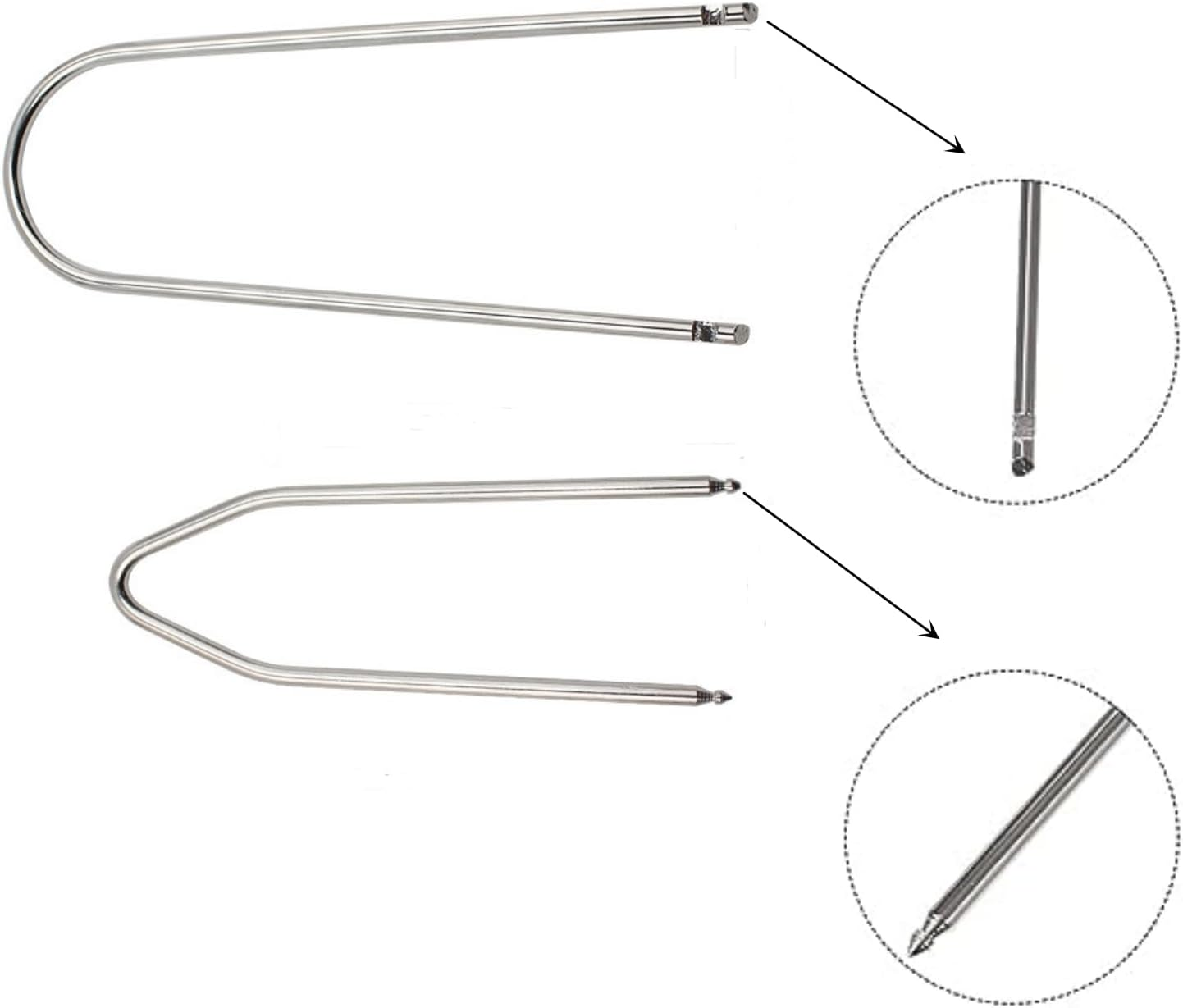 6 Pieces Car Radio Removal Pry Tool U-Shaped &V-Type Automotive Car Radio Removal Pry Tool Kit Stainless Steel Car Radio Removal Tool for Disassembly of Most Car Audio Frequency Converter image number 1