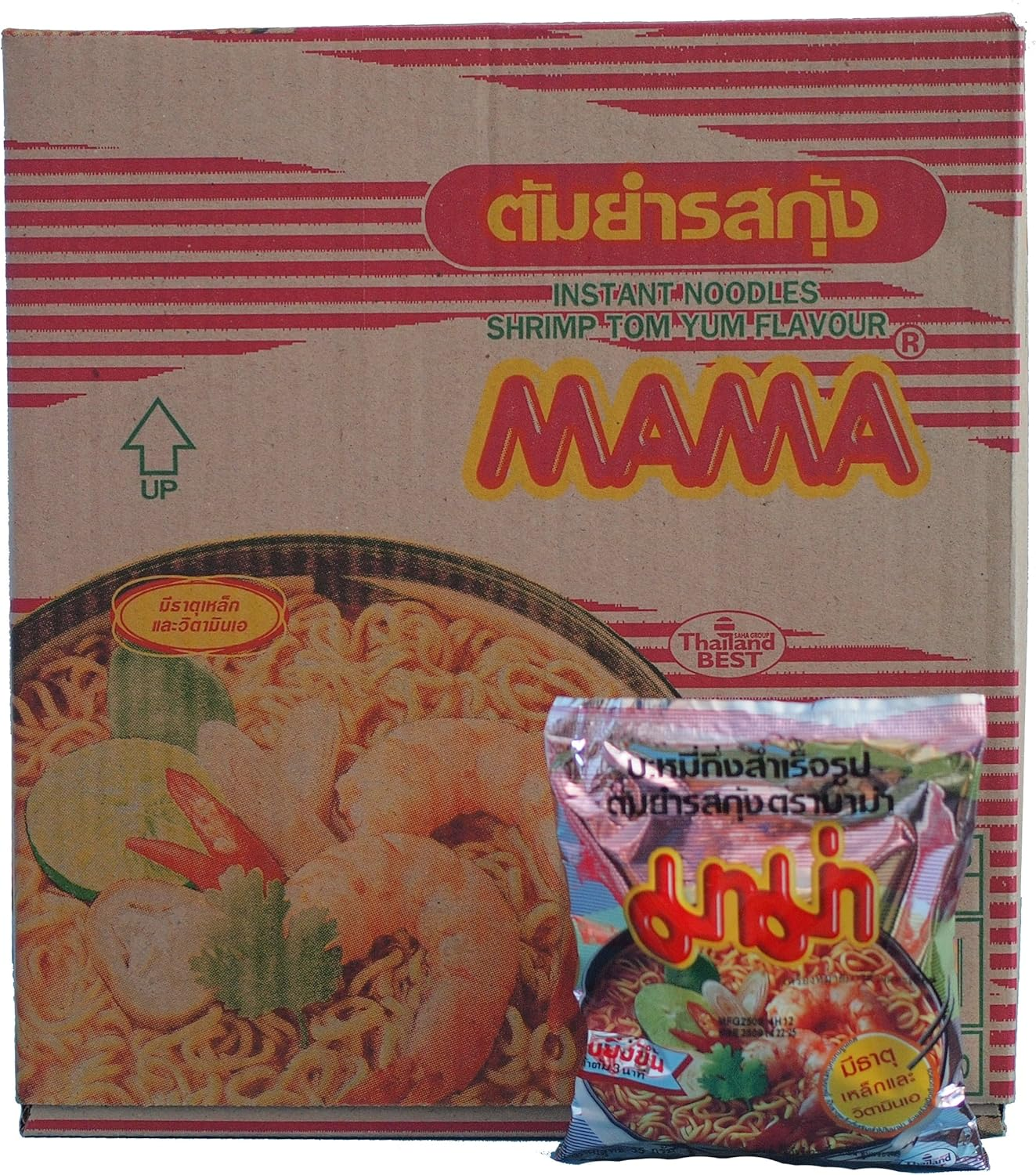 Mama Instant Noodles Tom Yum Shrimp Flavour 55G*30 (30 Pack) image number 1
