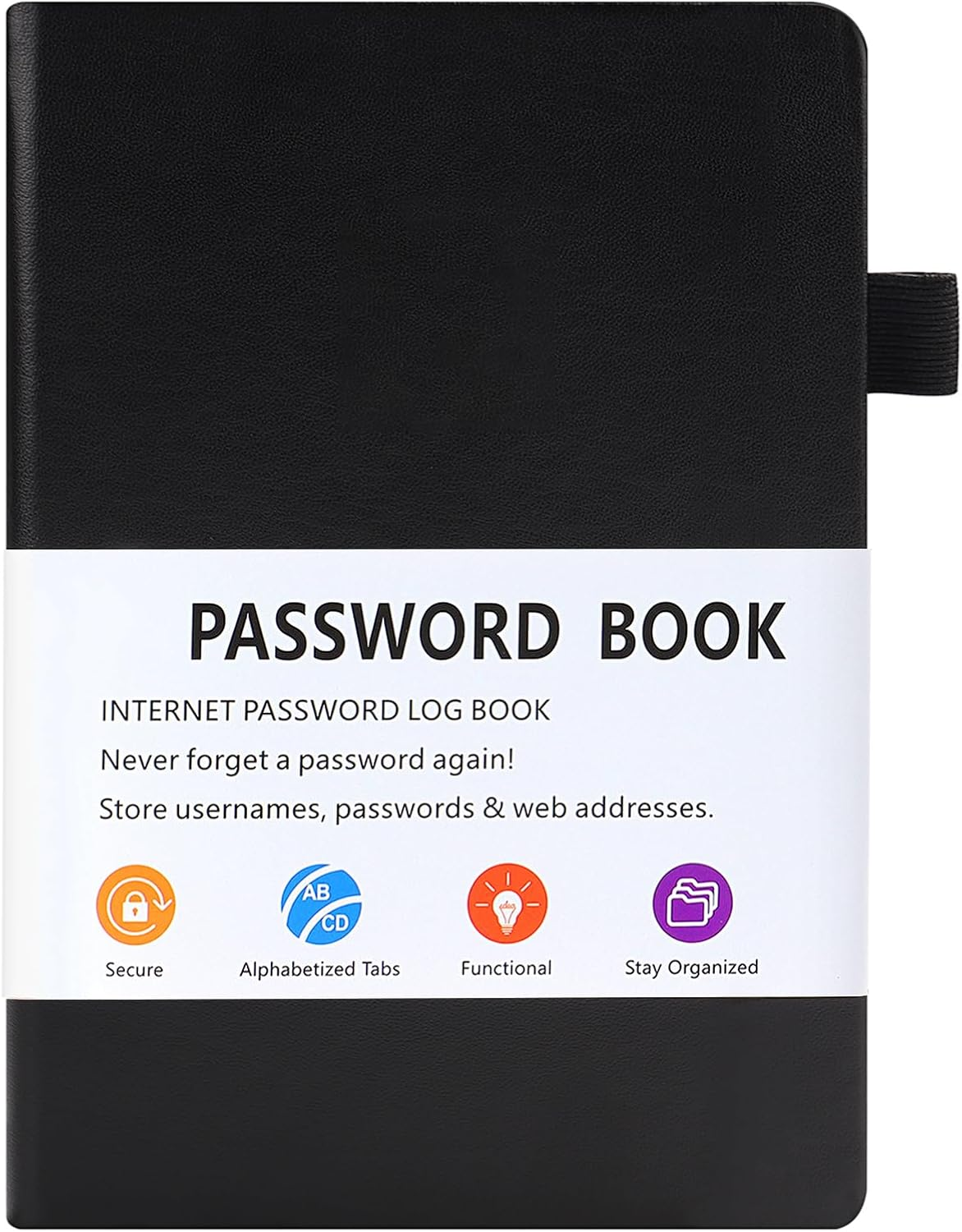 B6 Password Book with Alphabetical Tabs,Password Keeper Book Pocket,Hardcover Password Book Small,Internet Password Book for Computer Website Logins&Internet Address Password Organizer(Blue)