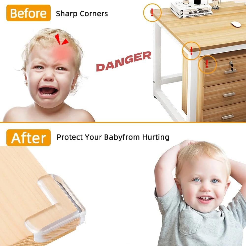 Baby Proofing Corner Protector Baby, 12 Pack Table Corner Protectors Baby Proof Corners and Edges Safety Bumpers Cushion for Table Furniture Sharp Corners