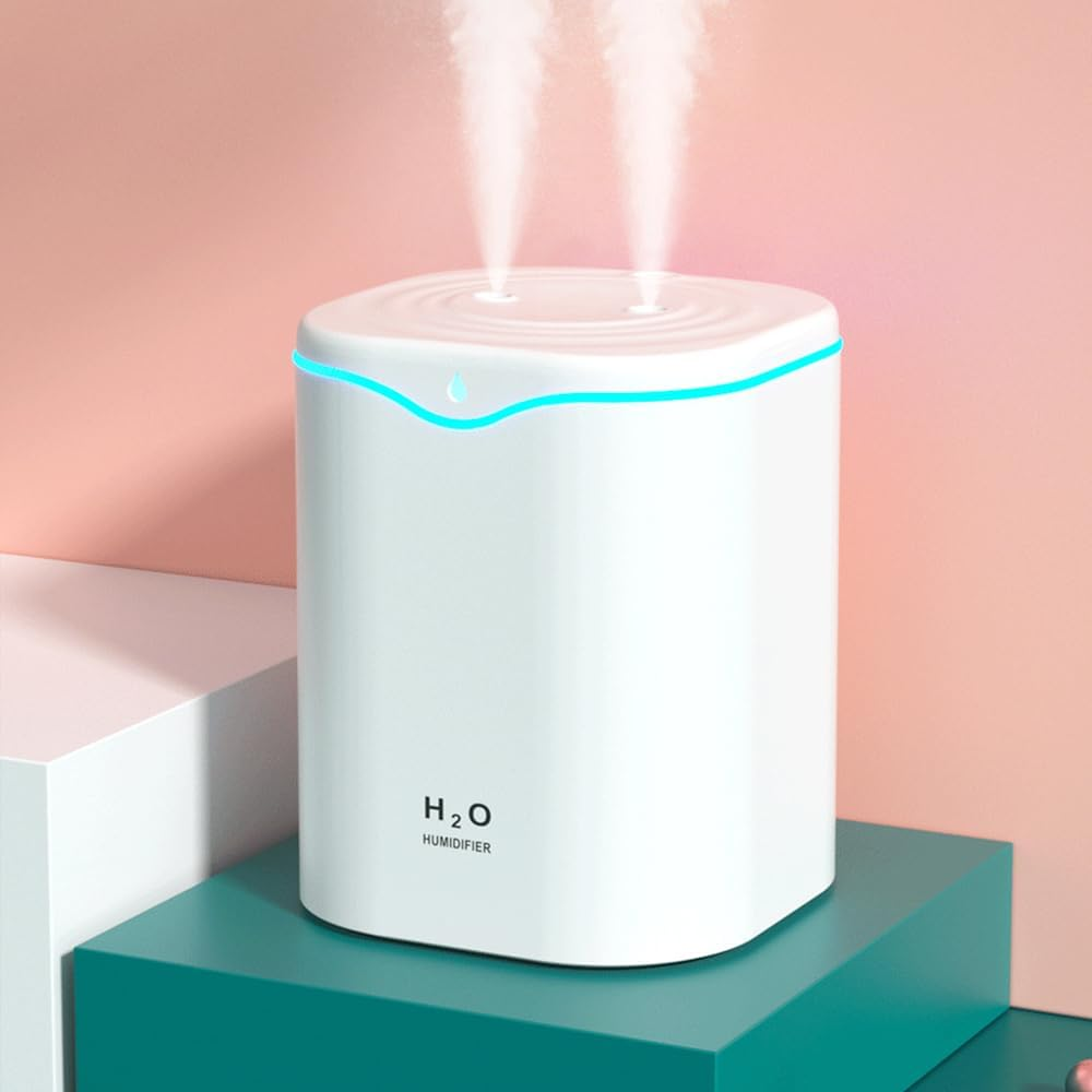 2L White Ultrasonic Air Humidifier Cool Mist Steam Purifier Aroma Beauty LED Lights AU - White image number 3