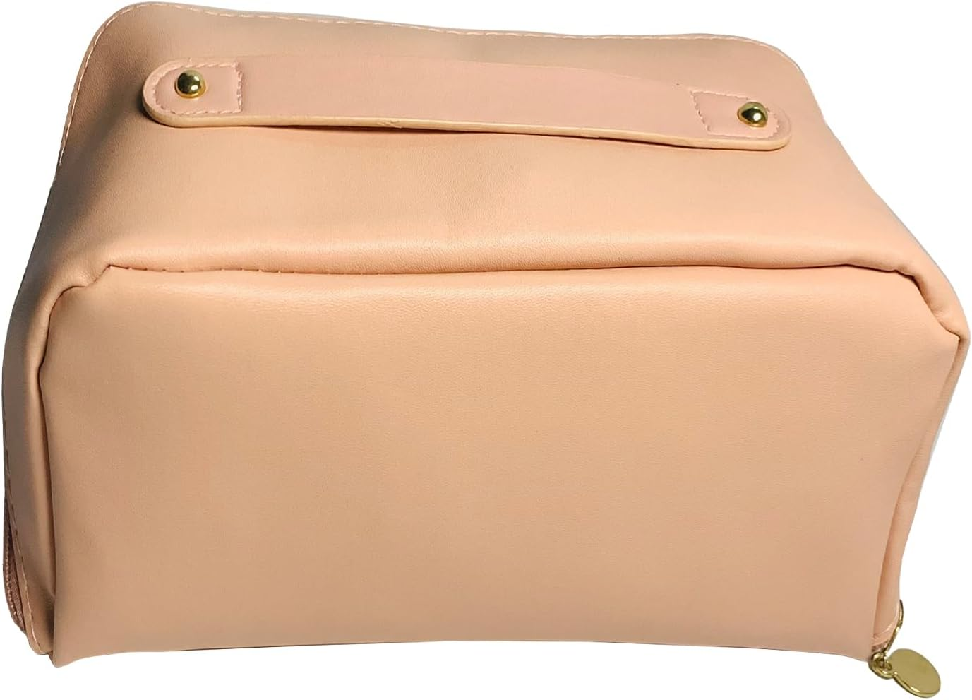 Travel Makeup Bag for Women, ZACHMEST Large Capacity Pouch Open Flat Cosmetic Bag with Compartments, Water-Resistant PU Leather Portable Toiletry Bag with Divider and Handle image number 2