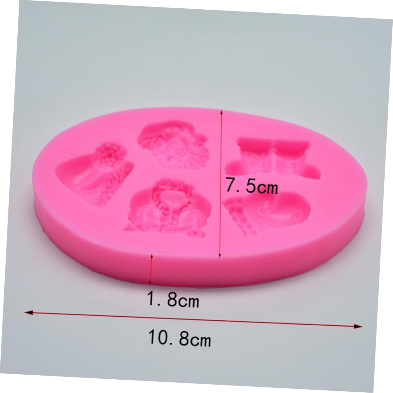 Silicone Santa Claus Hat Gloves Boots Cake Decorating Mold DIY Baking Silicone Fondant Molds Christmas Dessert Baking Tool for Holiday Party image number 3