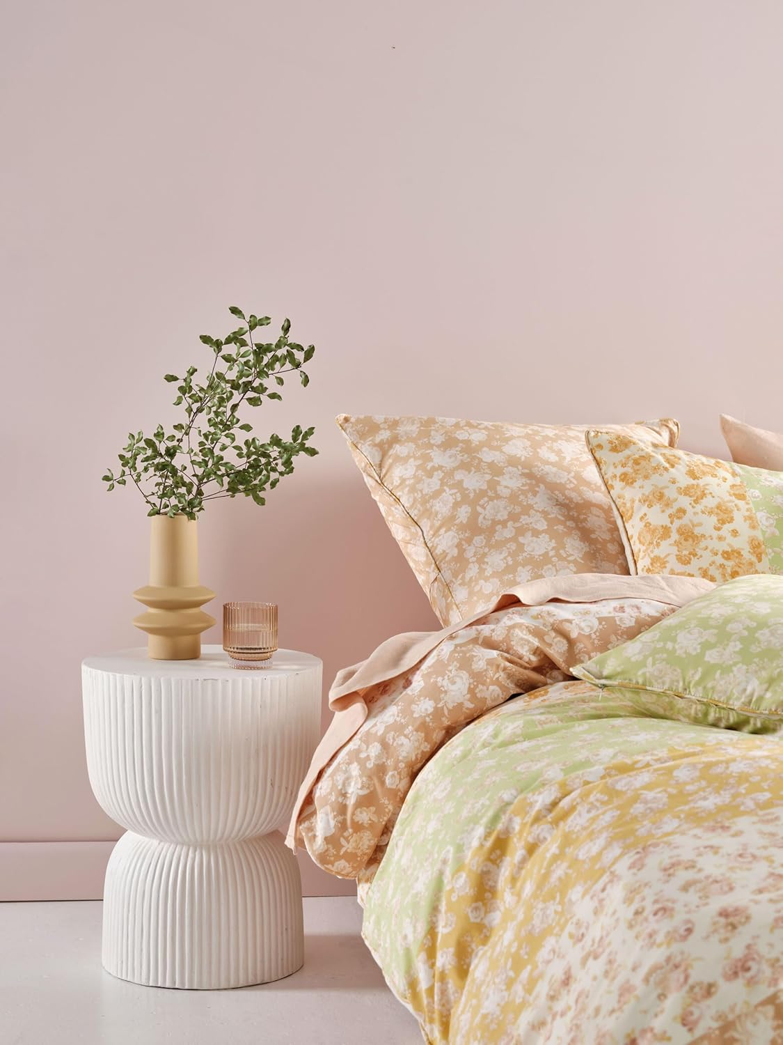 Linen House Shania Honey Quilt Cover Set, King Bed