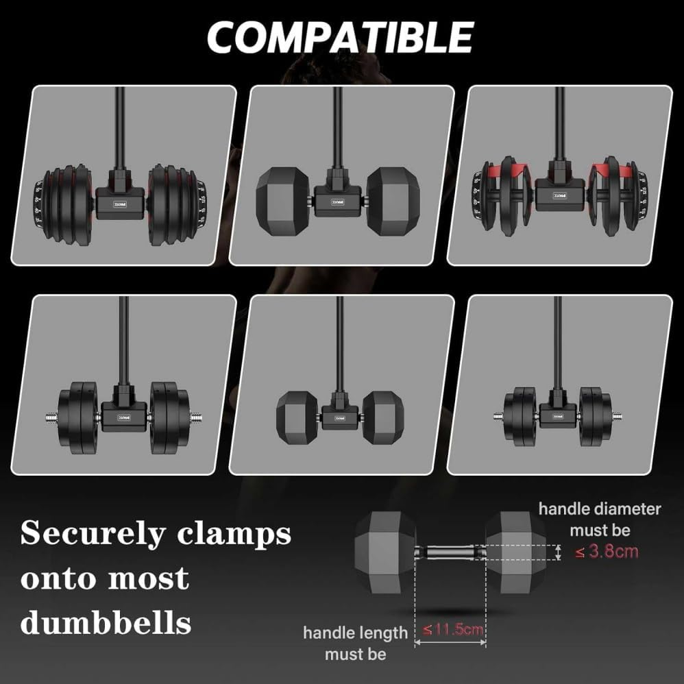 Dumbbell Barbell Converter Bar,Convert Dumbbells to Barbell Set and Kettlebell for Home Fitness,Adjustable Weight Capacitry Bar Convert to Dumbbell Set,For Home Gym Full Body Workouts image number 4