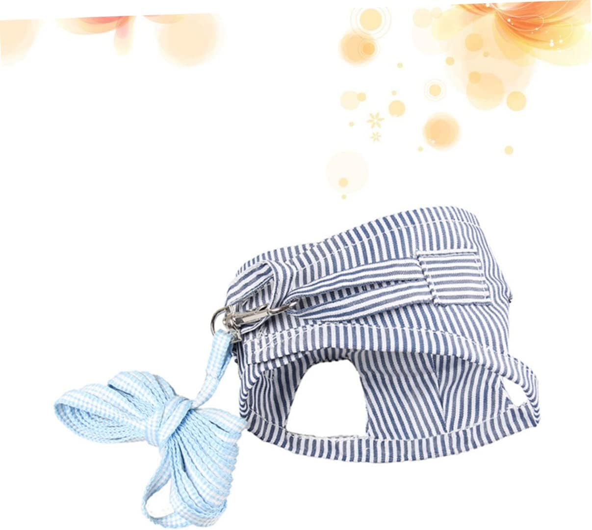 Minkissy Small Pet Harness Guinea Pig Leash Chest Strap Blue Size S for Outdoor Walking Hedgehog Pet Supplies image number 1