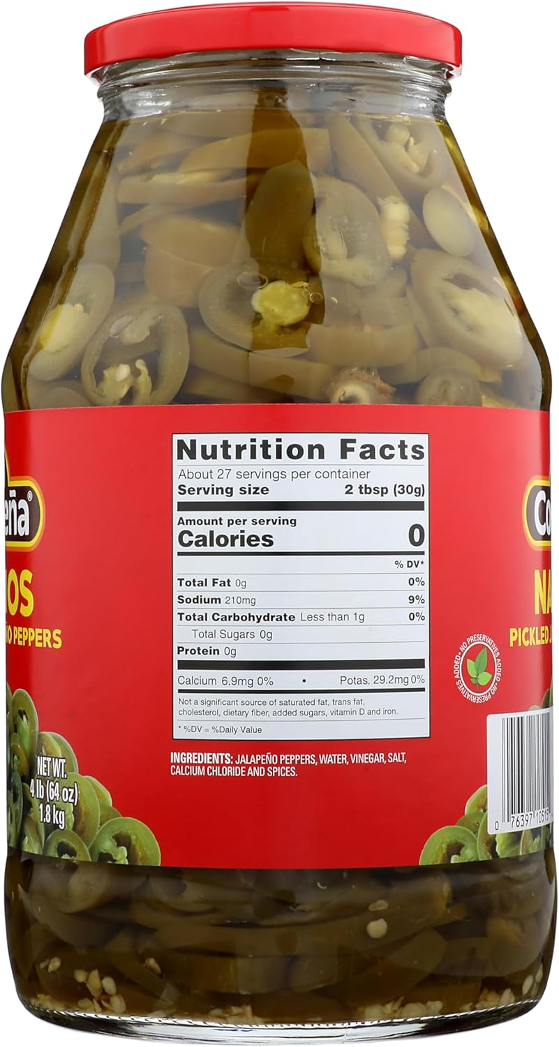 La Costena Pickled Jalapeno Nacho Slices, 1.8 Kg