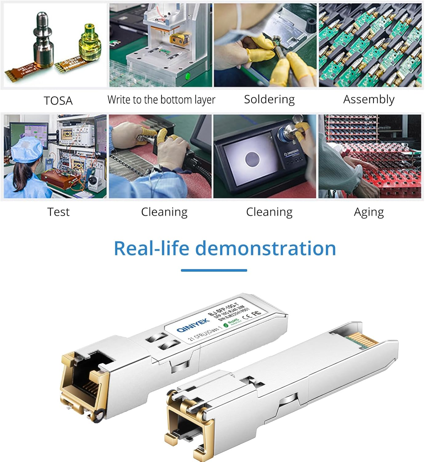 [Pack of 1] 1.25/2.5/5/10G-T SFP+ to RJ45 Transceiver, Copper Ethernet Module, Compatible for Cisco SFP-10G-T-S, Mikrotik S+RJ10, Ubiquiti UF-RJ45-10G, Netgear AXM765, Netgear, Tp-Link, Fortinet, 30M - X4, 1.25/2.5/5/10Gbase-T: 30M X4 image number 5