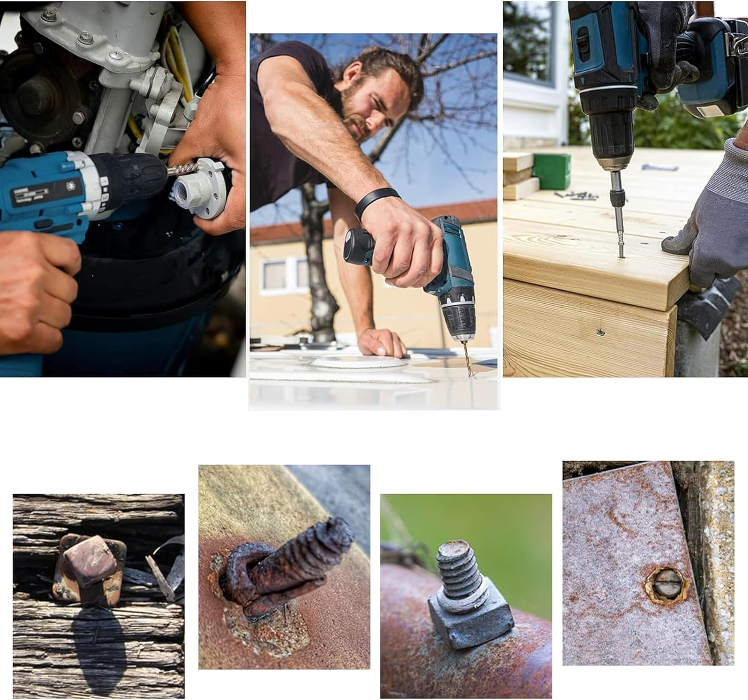 KEWAYO 10Pcs Screw Extractor and Left Hand Twist Drill Bit Set, HSS Steel Drill Bit, Reverse Drill Bit Extractor, for Removing Damaged Broken Screw and Bolt