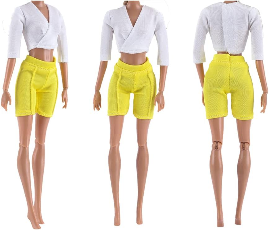 E-TING 3 Sets Yoga Clothing Pack - Gym Running Fitness Sportswear Handmade Clothes for 11.5Inches Doll image number 3
