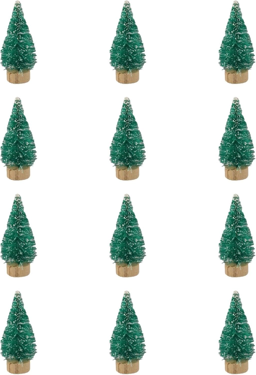 12 Pieces Mini Christmas Tree Ornaments Artificial Christmas Tree Xmas Trees for Tabletop image number 2