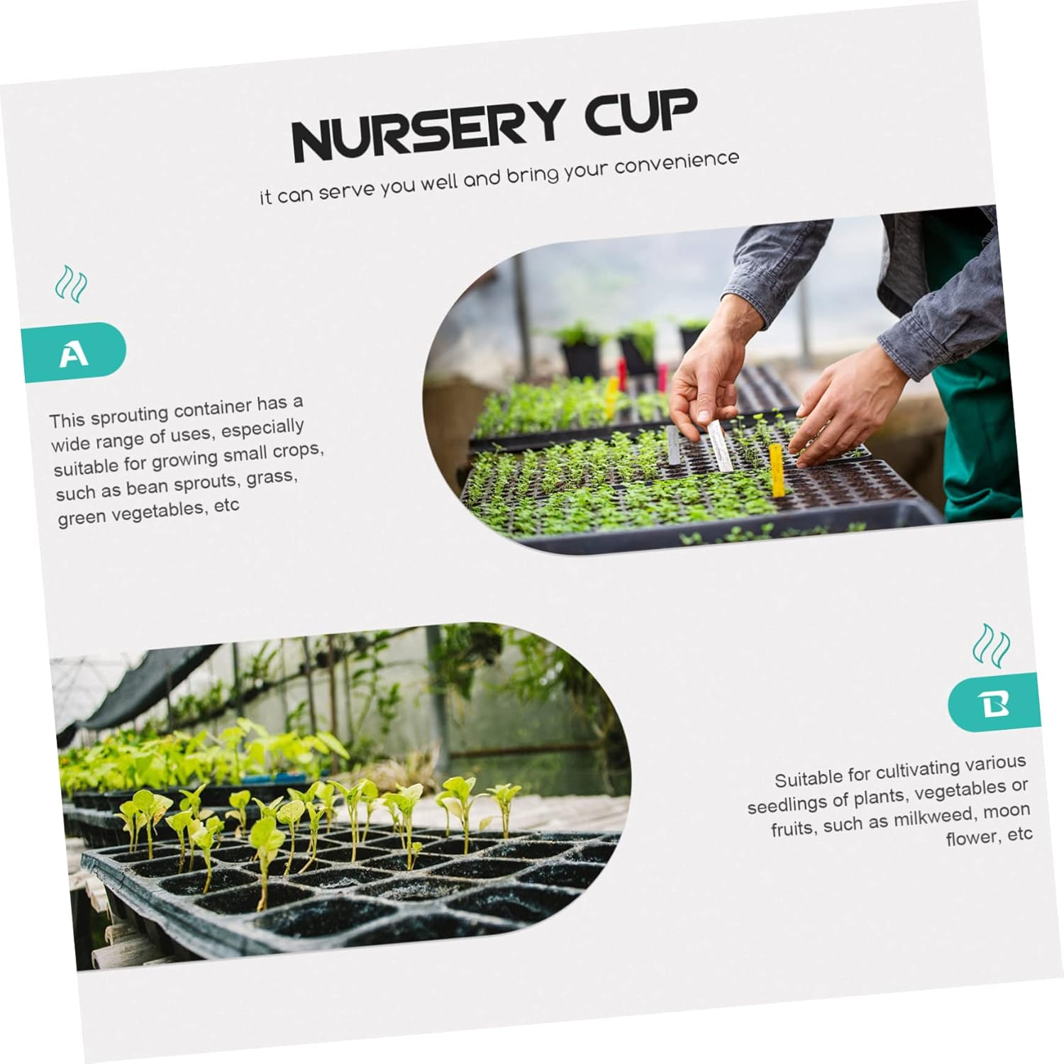 SUPVOX 50Pcs Plastic Nursery Cups with Dust Covers for Phalaenopsis Seedlings, Outdoor Planting Nutrient Pots, 1.5-Inch Gardening Containers for Orchid Propagation and Growth image number 3