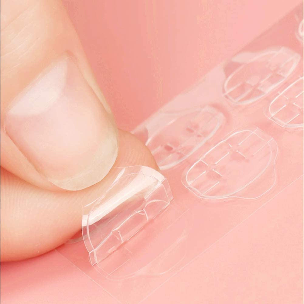 Gradient Press on Nails Coffin Long Fake Jelly Nails Acrylic Full Cover Artificial Glossy False Nails for Women and Girls 24PCS image number 3