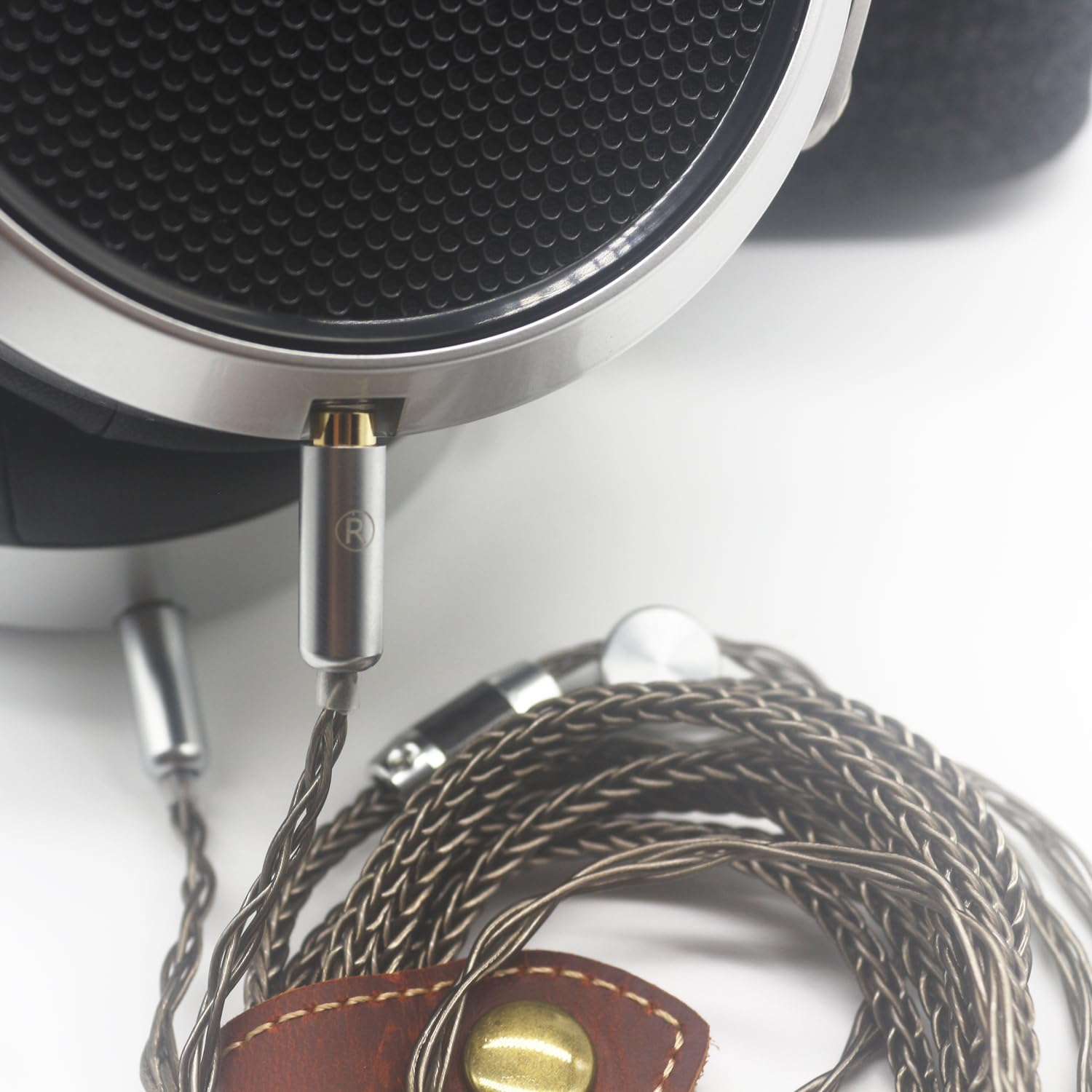 Youkamoo 4.4Mm Cable Compatible for Hifiman HE4XX, He-400I Headphones 8 Core Braided Silver Plated Replacement Audio Upgrade Cable (4.4Mm to Dual 3.5Mm Male Version) image number 1