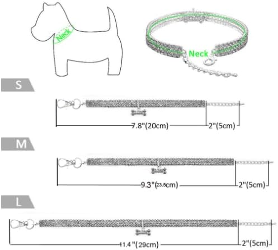 Rhinestones Dog Collar and Pearl Dog Necklace Set, Adjustable Neck Strap Bling Full Diamond Crystal Cute Pearl Dog Collar for Small Cats Puppy for Wedding Birthday Party (White, Small) image number 2